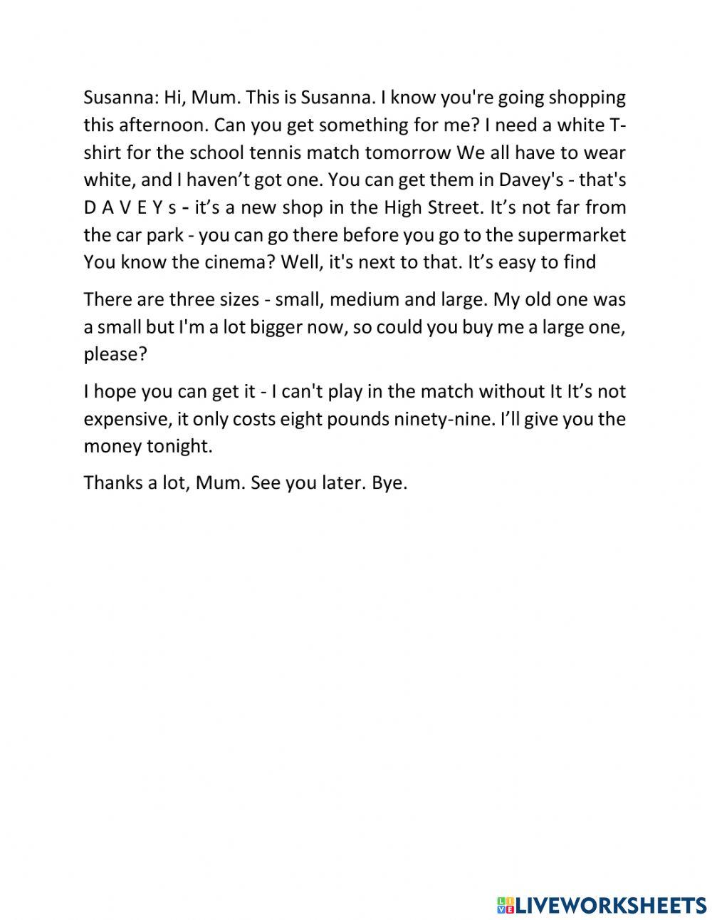 KET 4-PART 5-TEST 2-sCRIPT