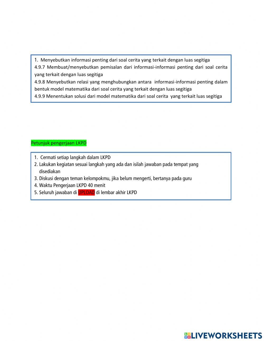 Luas segitiga (aturan sinus dan cosinus)