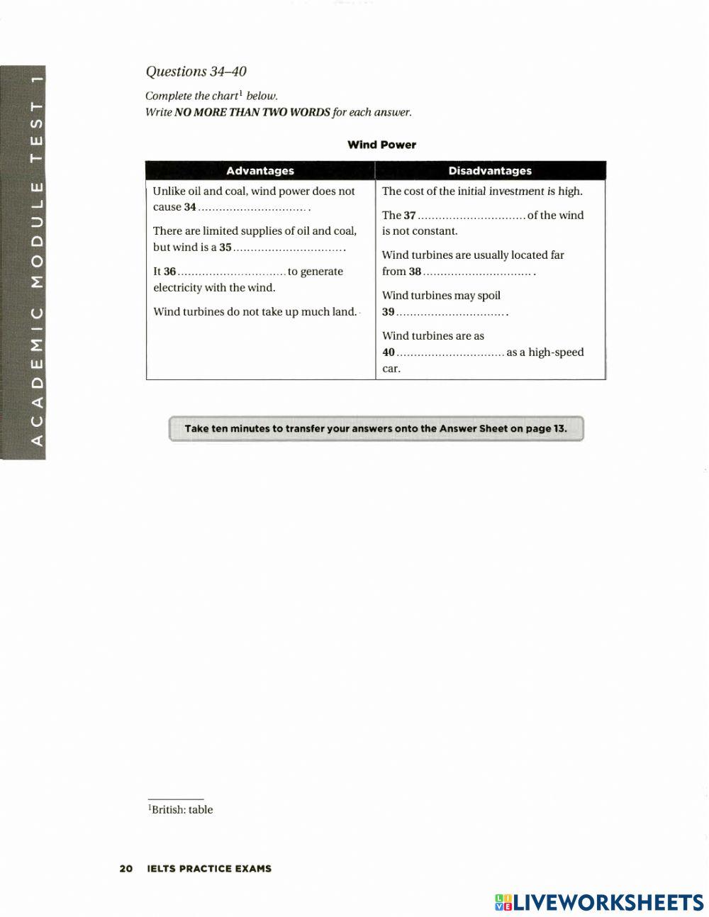 Ielts listening test 1