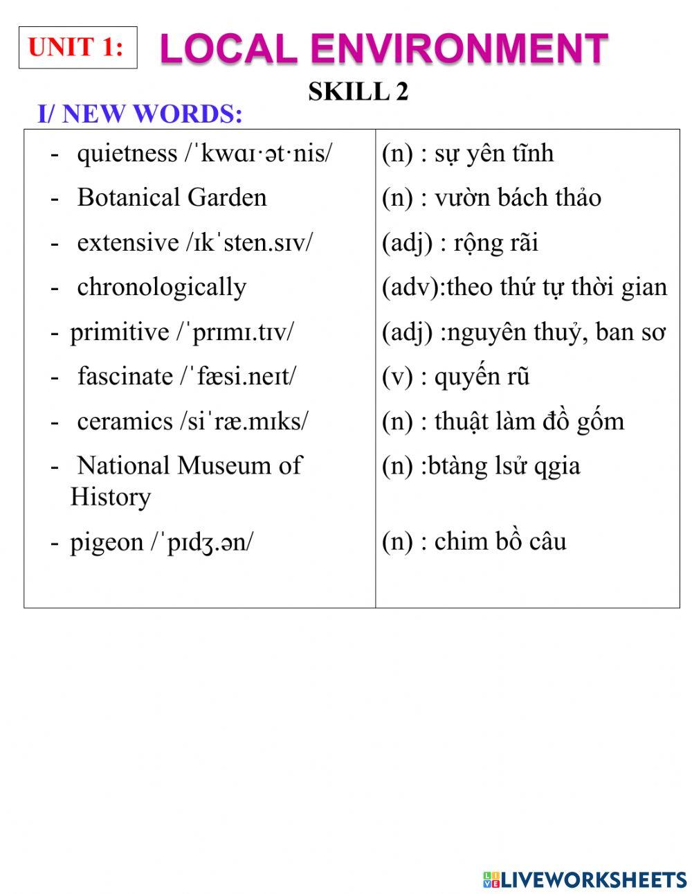 English 9- unit 1- skills 2
