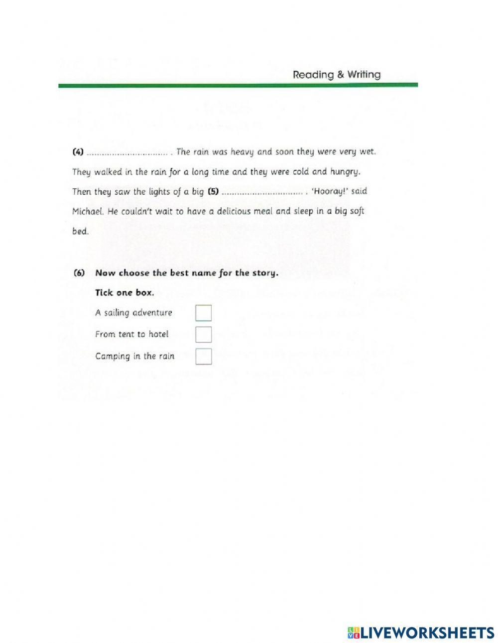 Flyers R&W part 1-5 Unit 3