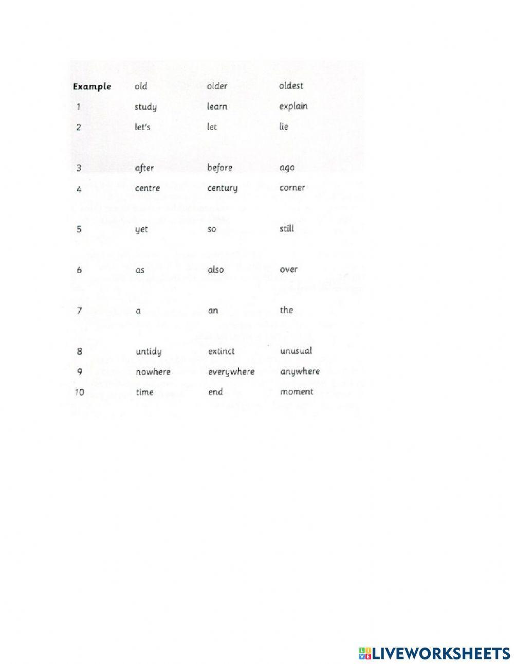 Flyers R&W part 1-5 Unit 3