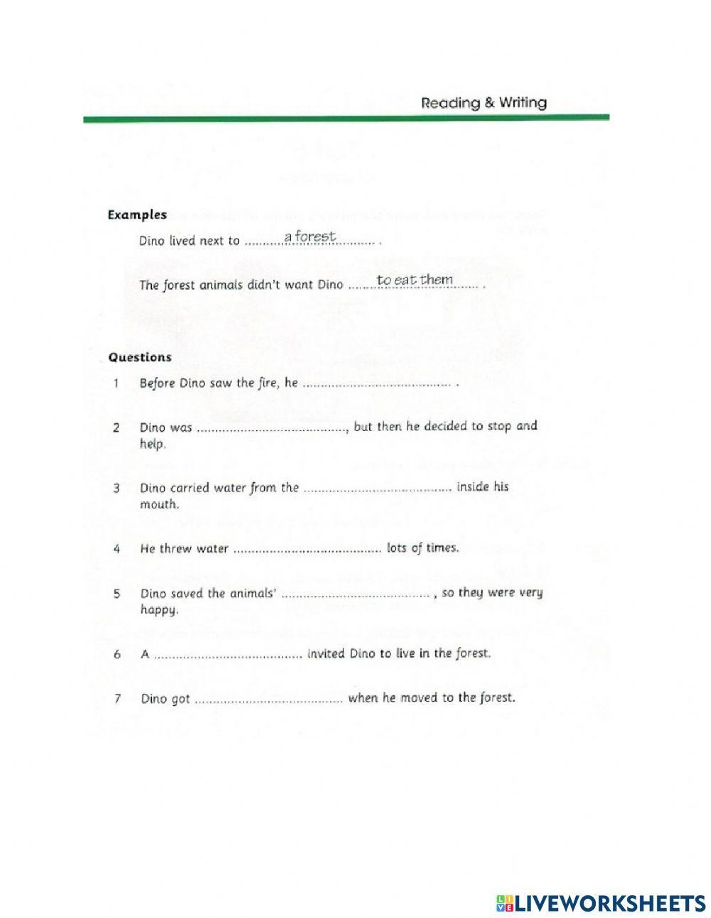 Flyers R&W part 1-5 Unit 3