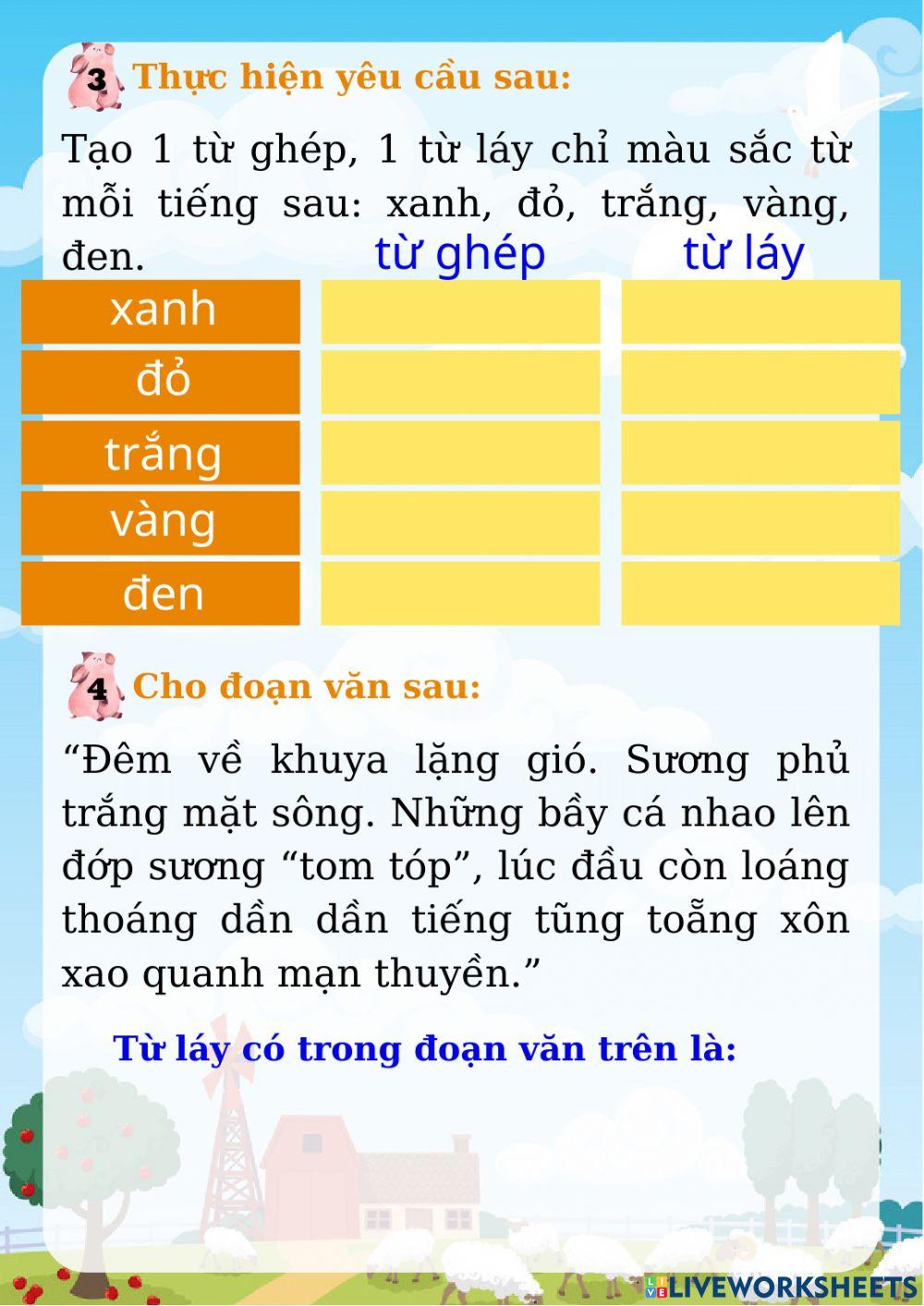 Bài tập ôn hè lớp 5 môn tiếng việt - đề số 2