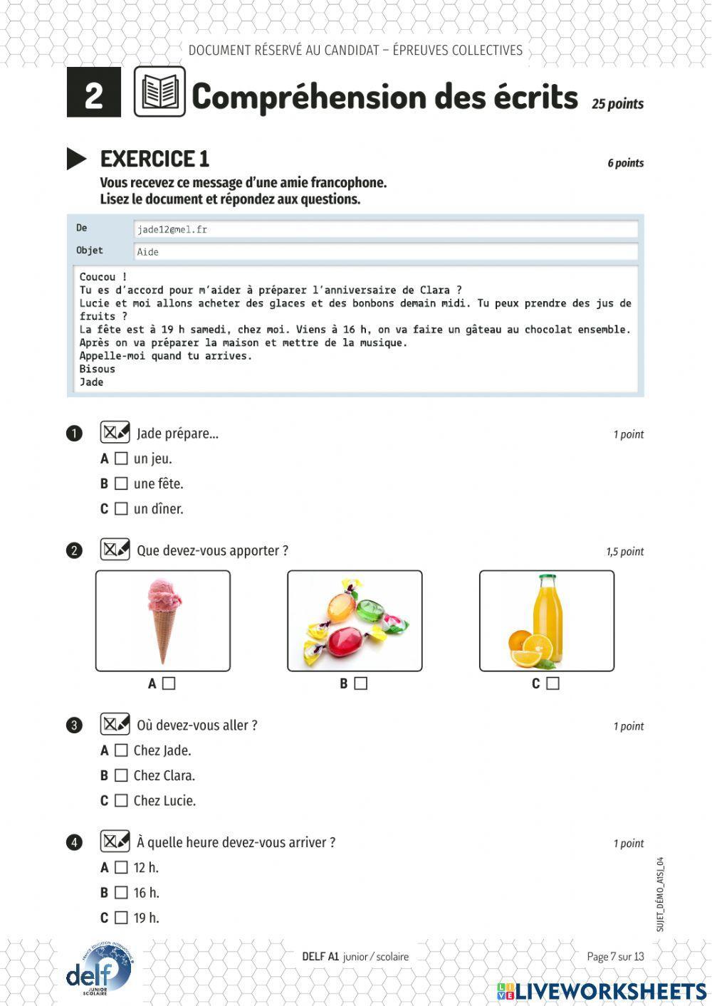 DELF A1 Sujet nouveau Format Worksheet Live Worksheets 45 OFF delf-a1-sujet-nouveau-format-worksheet-live-worksheets-45-off