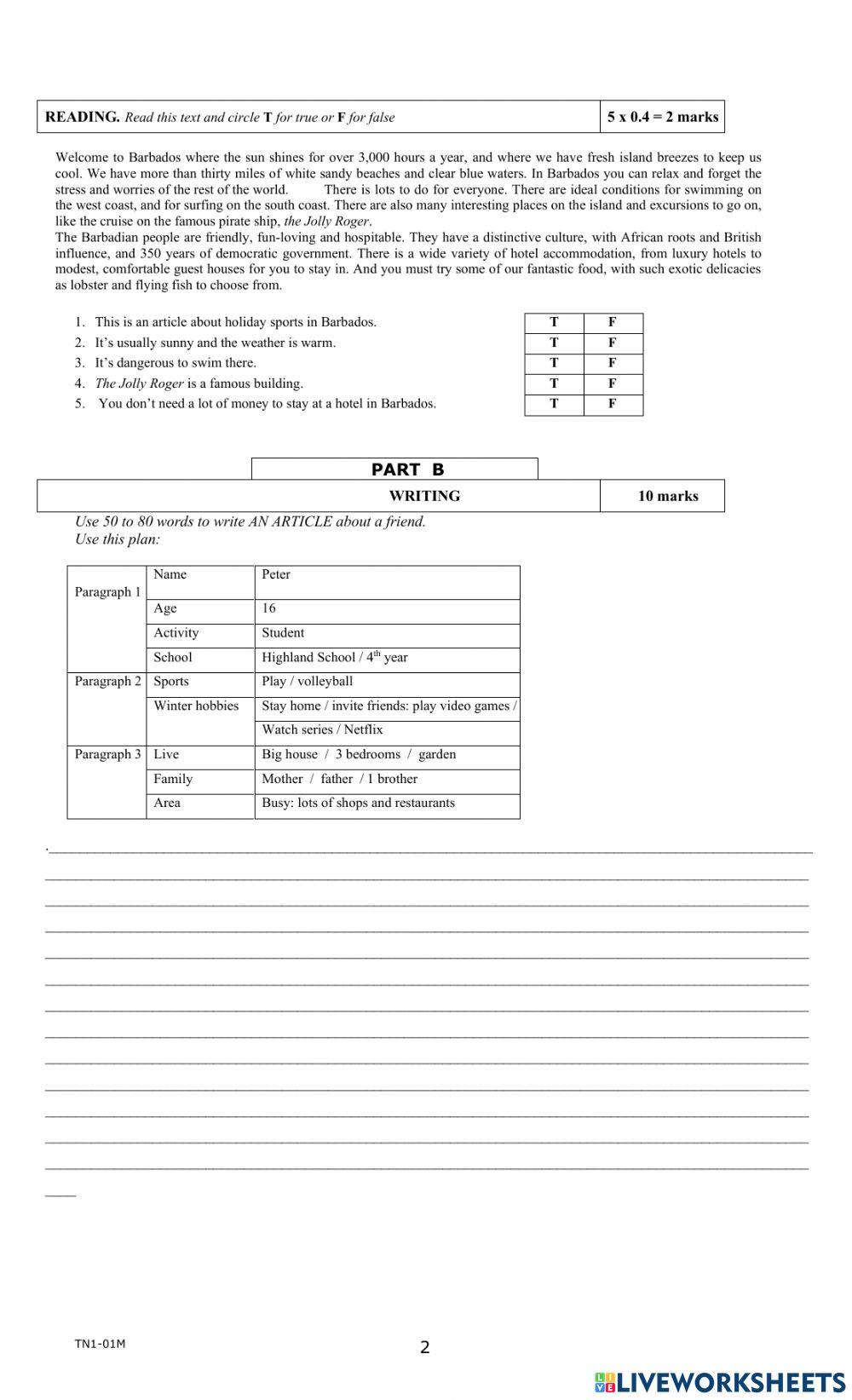 Mock exam teens 1 modified (only present simple)