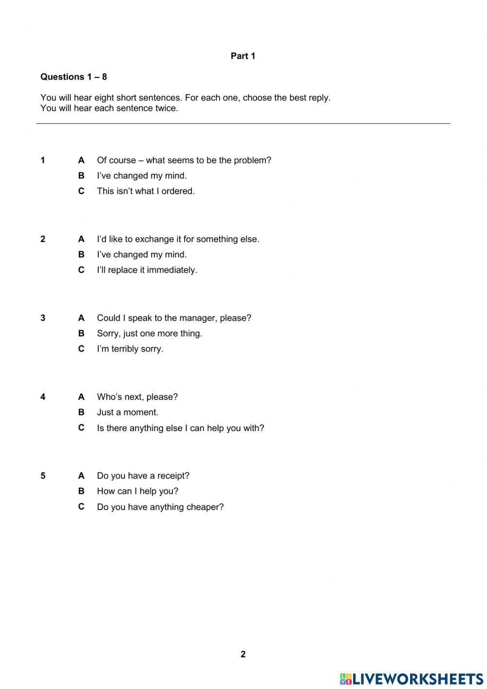 Empower b1 unit 10 progress test