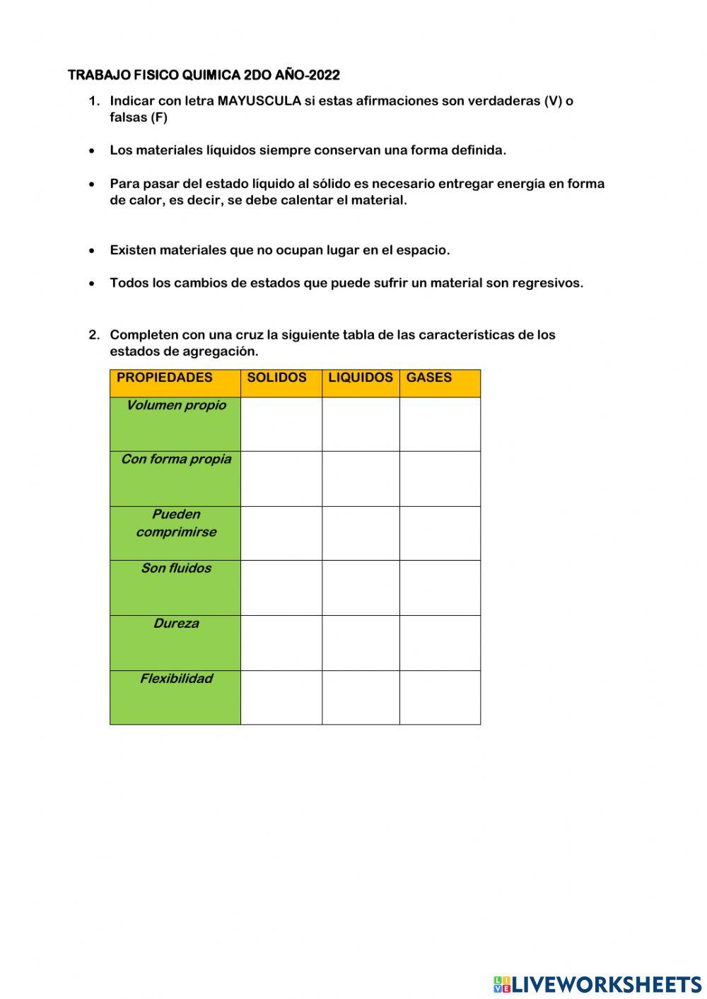 Estados, cambios de estados y teoria cinetico molecular