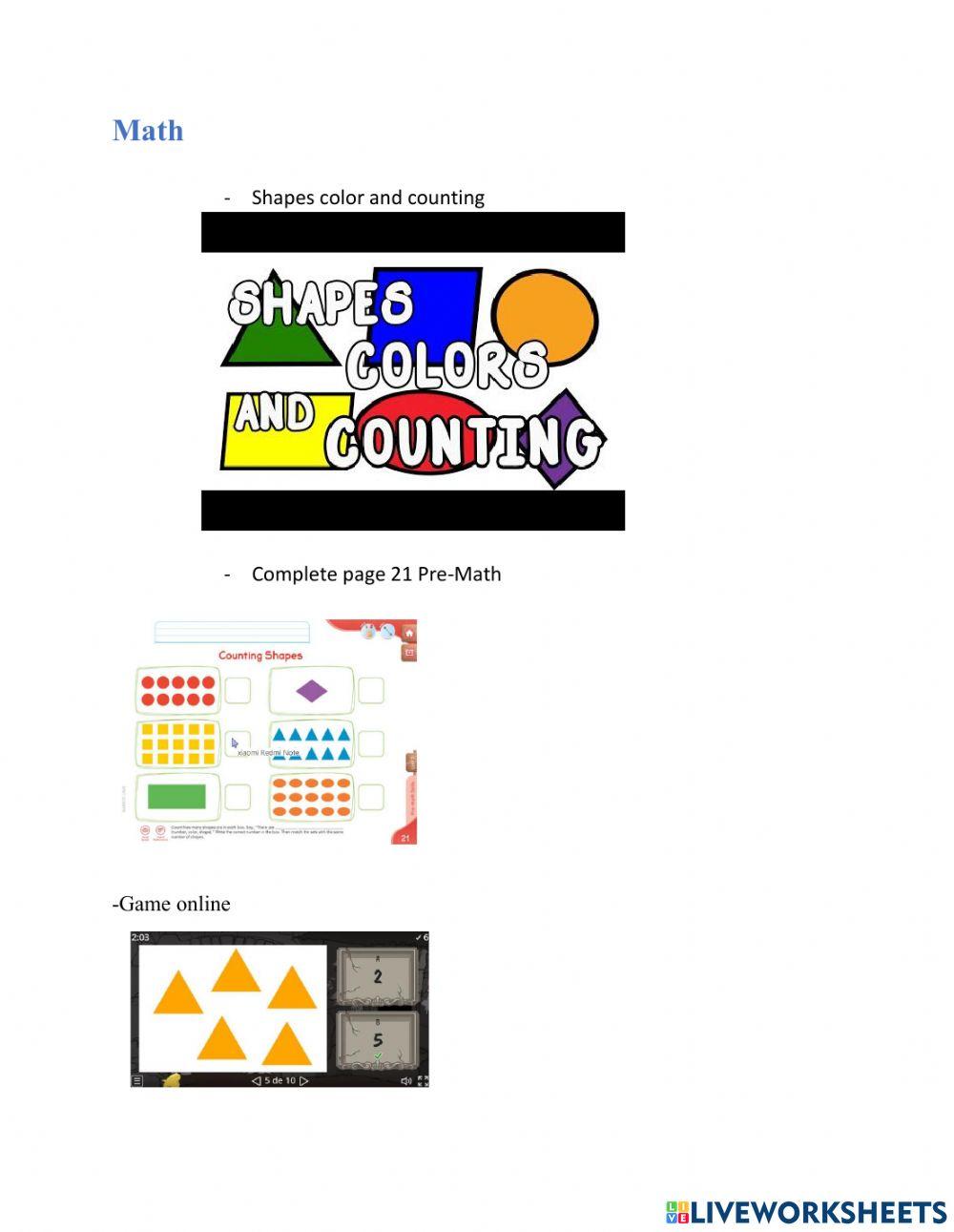 Weekly activities week 9