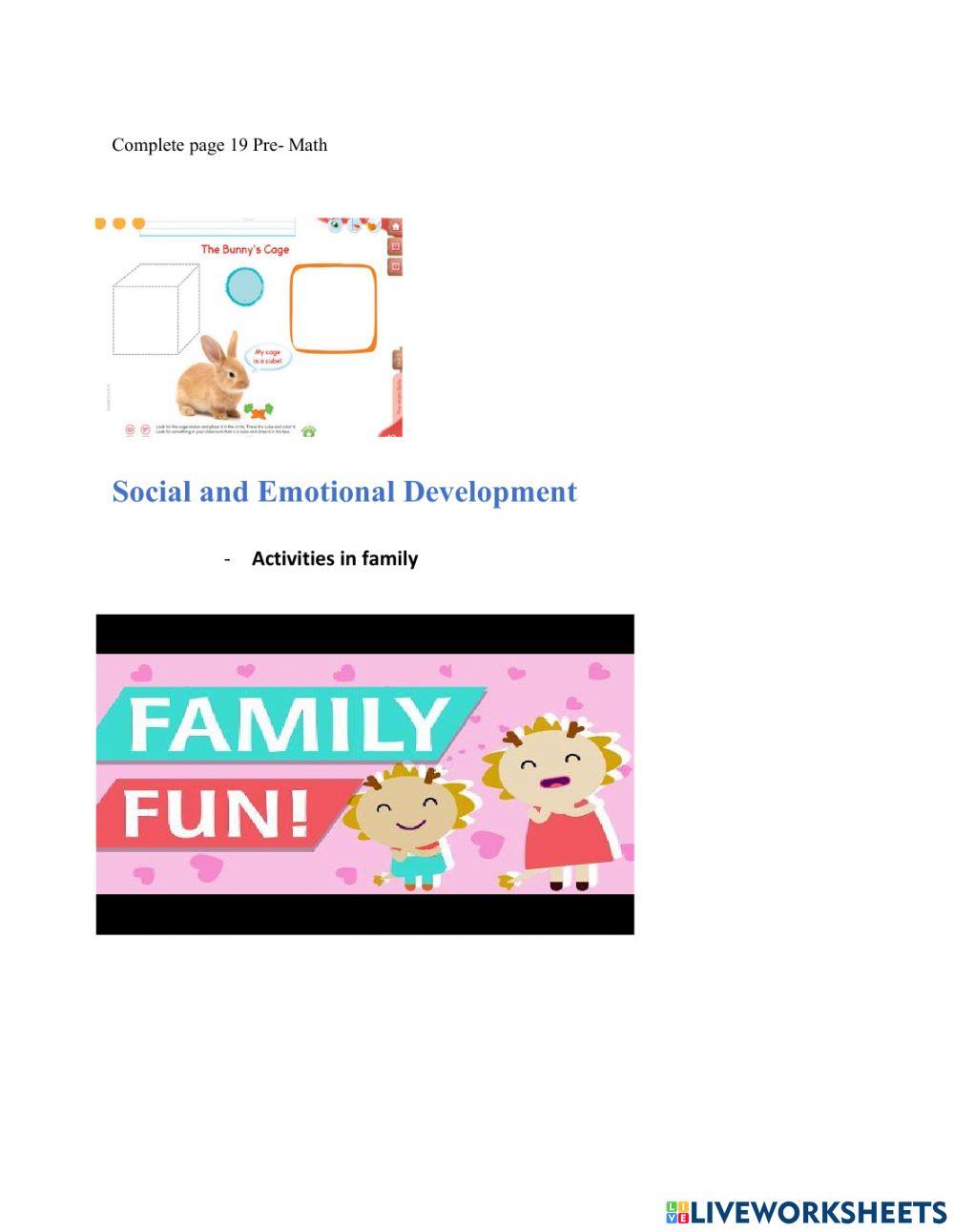 Weekly activities week 9