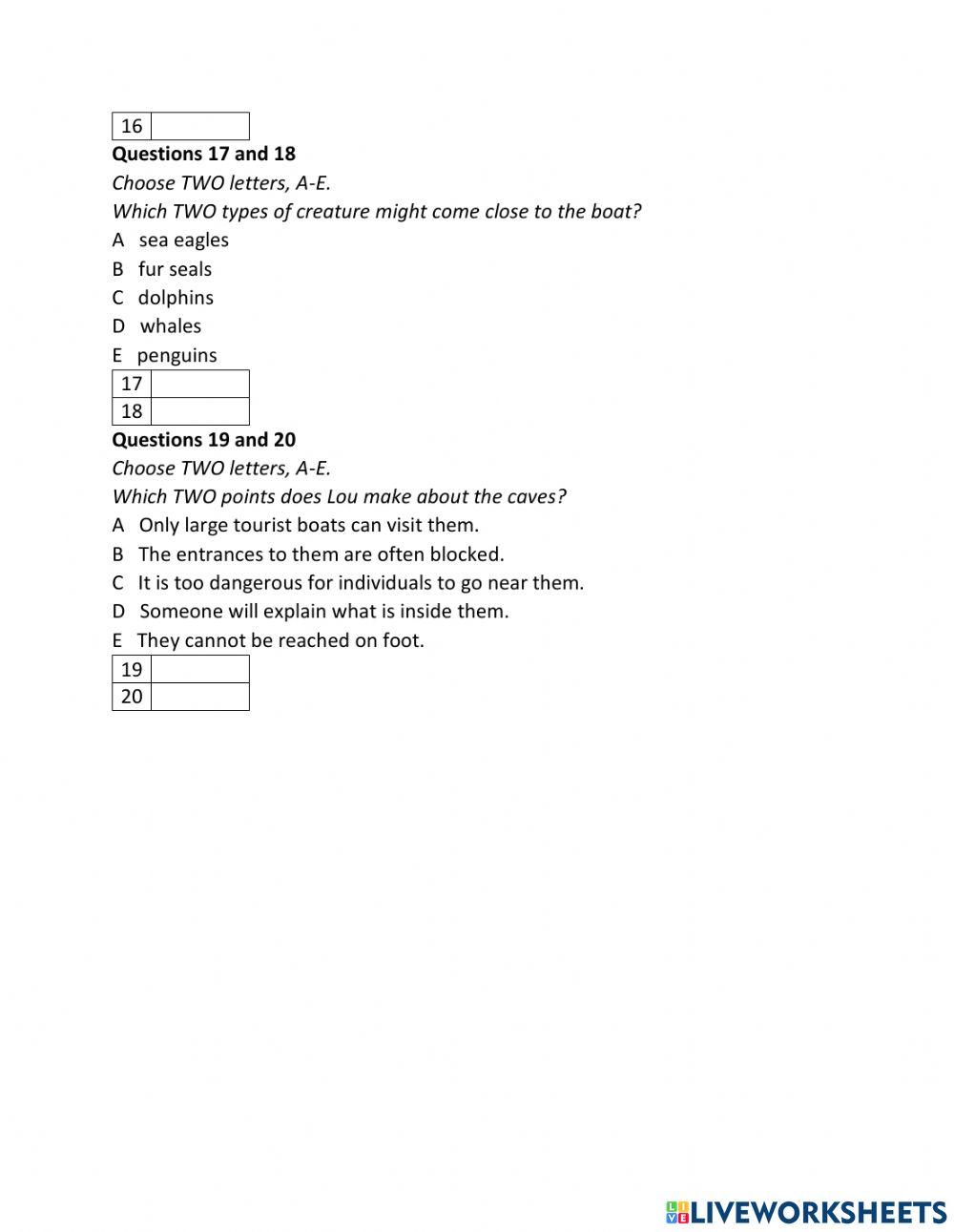 Cambridge 17 Test 1 Section 2