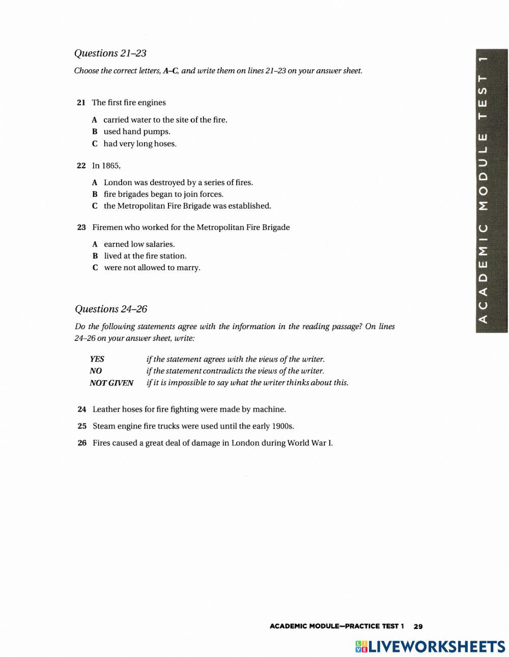 Ielts reading test 1