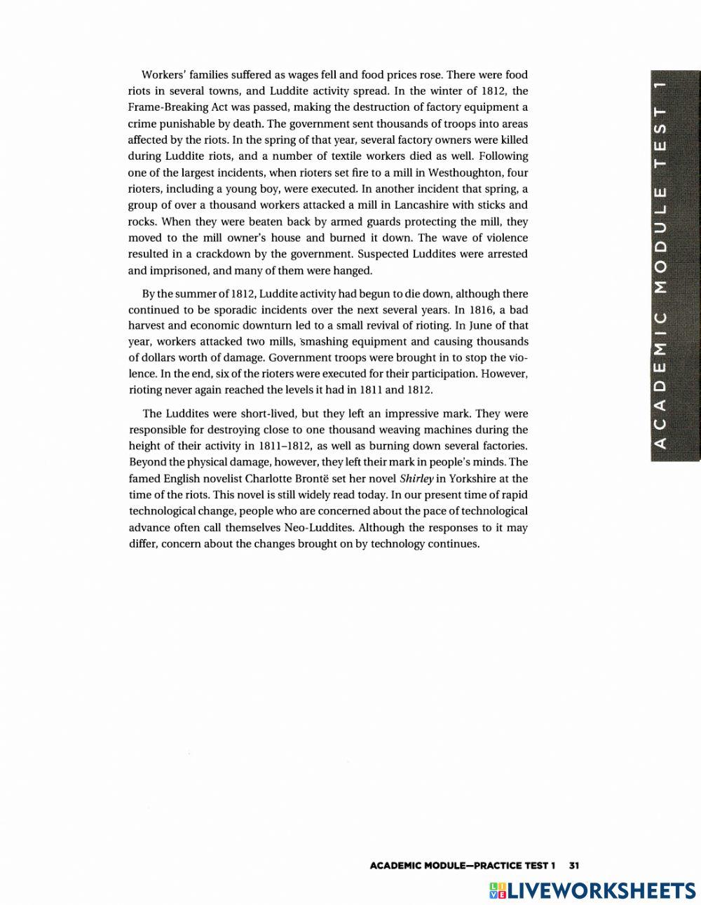 Ielts reading test 1