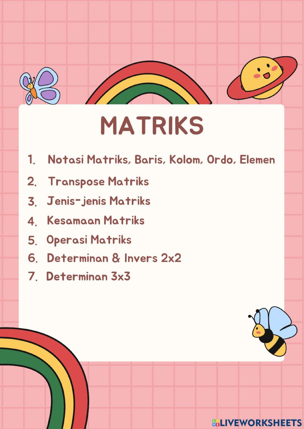 LKPD Pengertian Matriks 2223