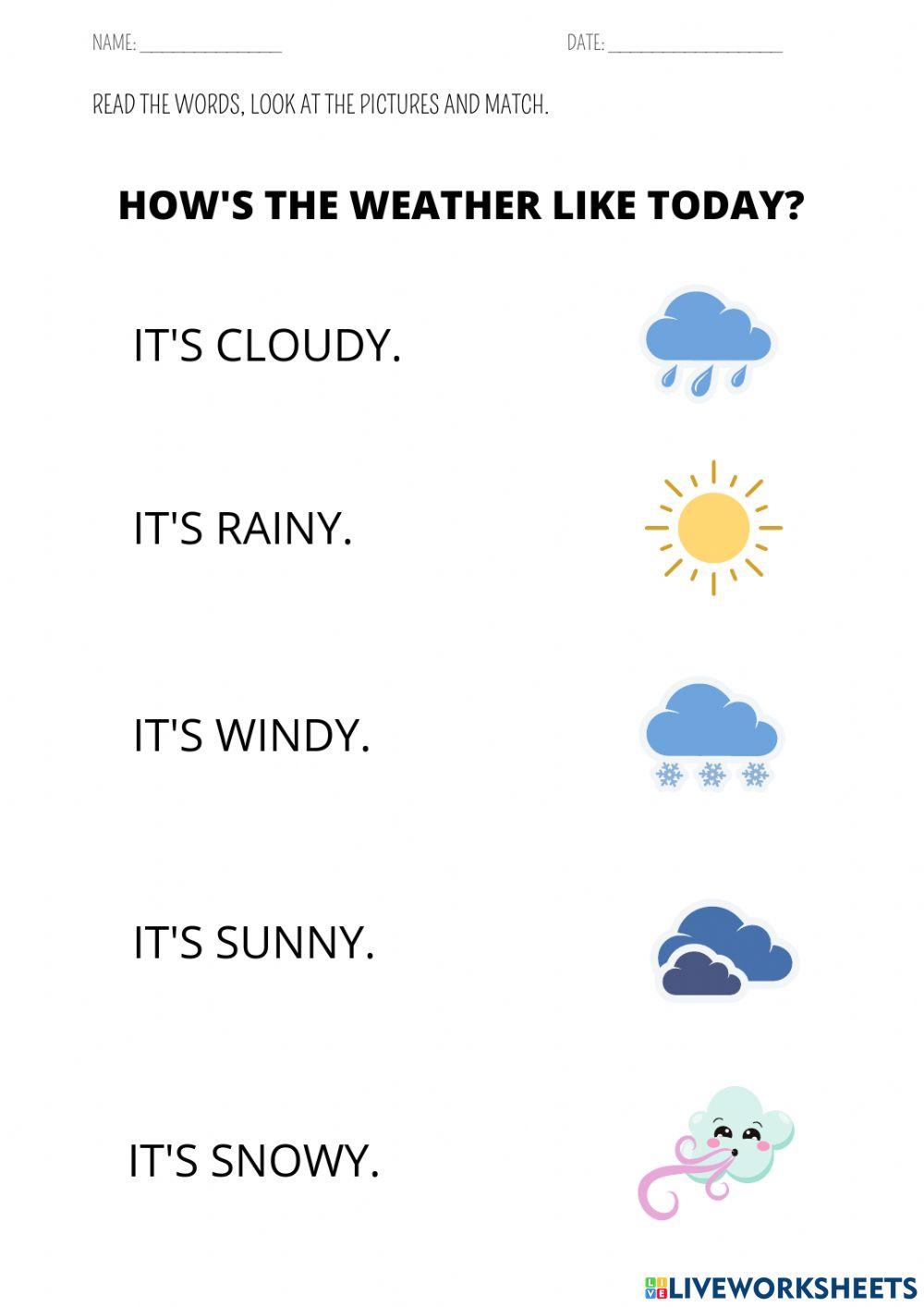 How's the weather like today?