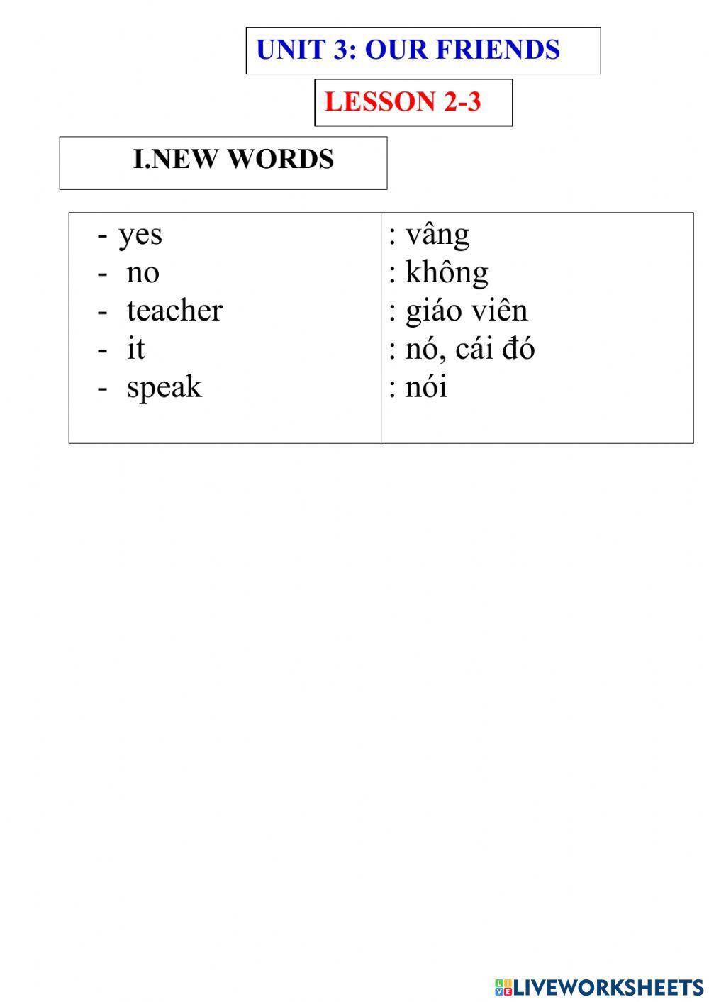 English 3- unit 3- lesson 2-3