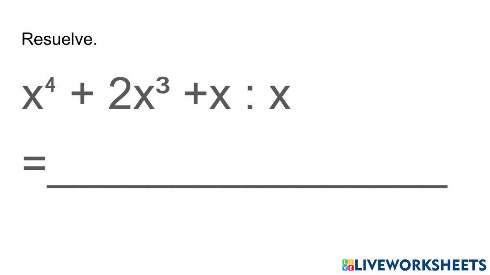 División de polinomios.