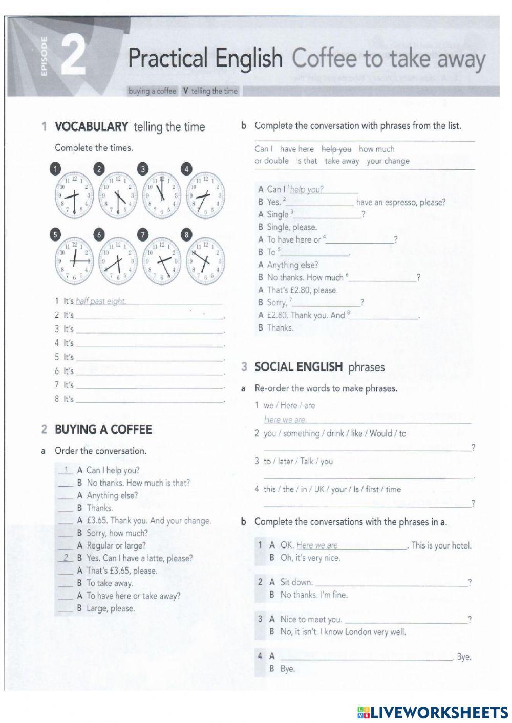 Practical English-Coffee to take away