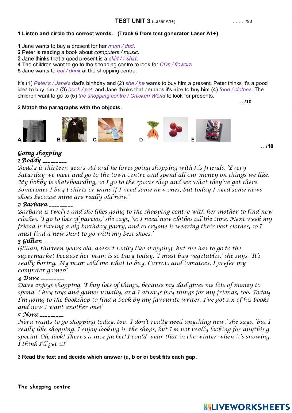 Laser A1+- Test Unit 3