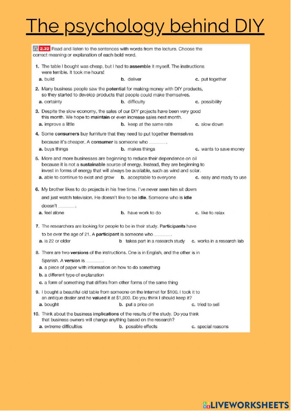 The psychology of DIY