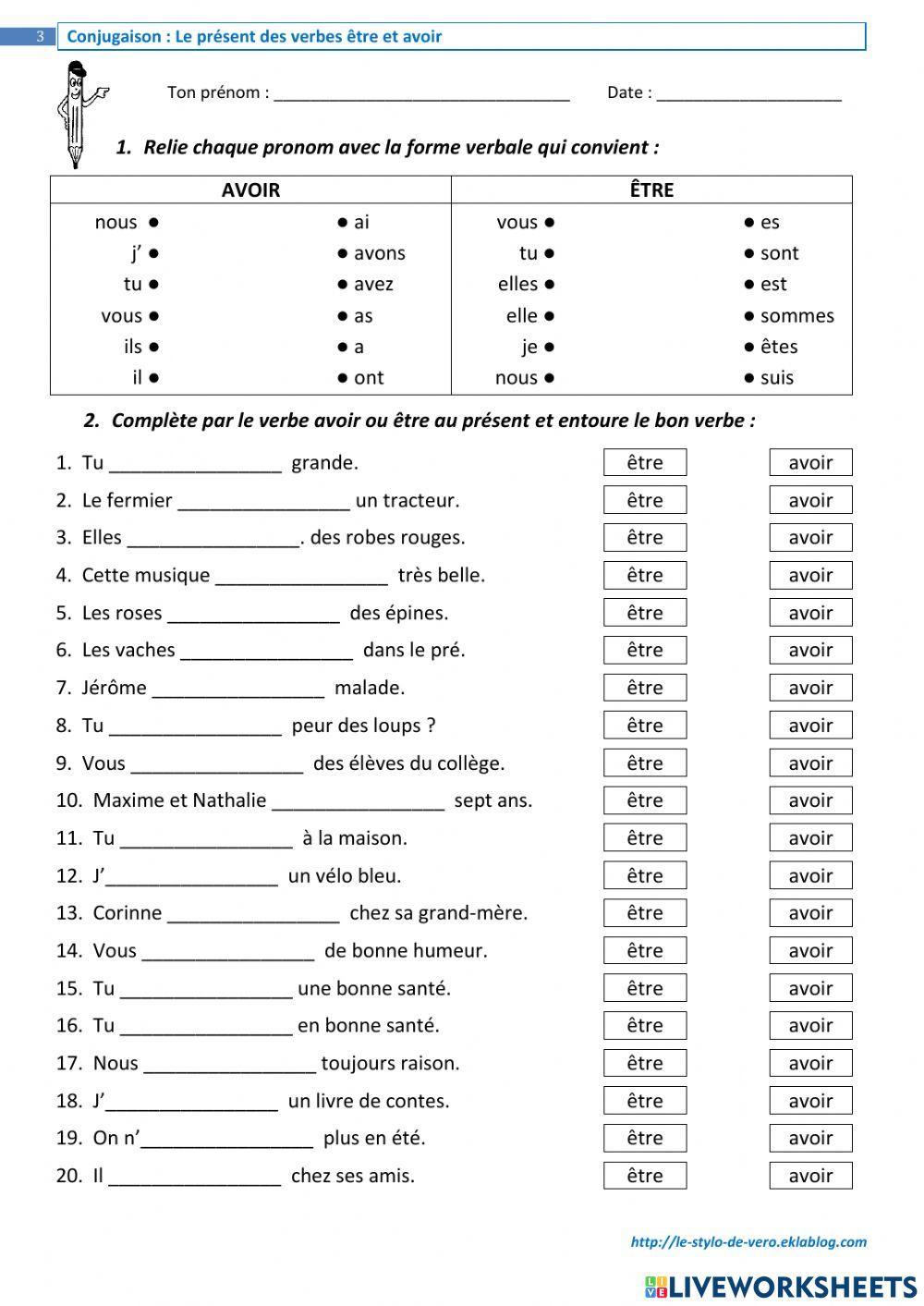 Être ou avoir débutant