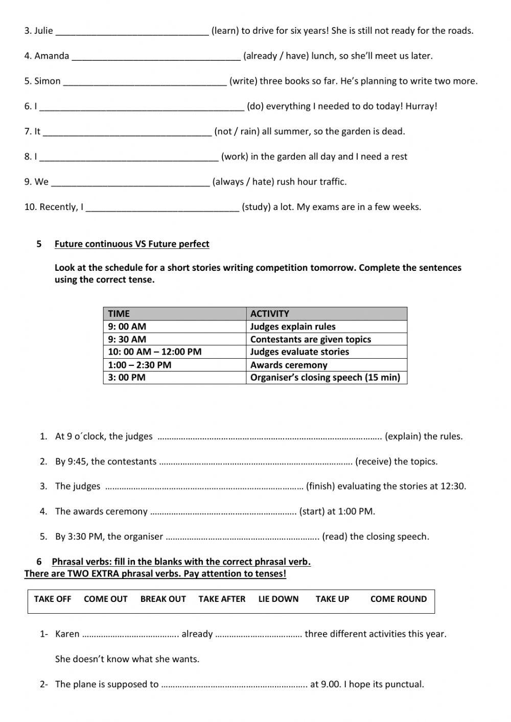 UPPER - INTERMEDIATE ADULTS FIRST TERM TEST