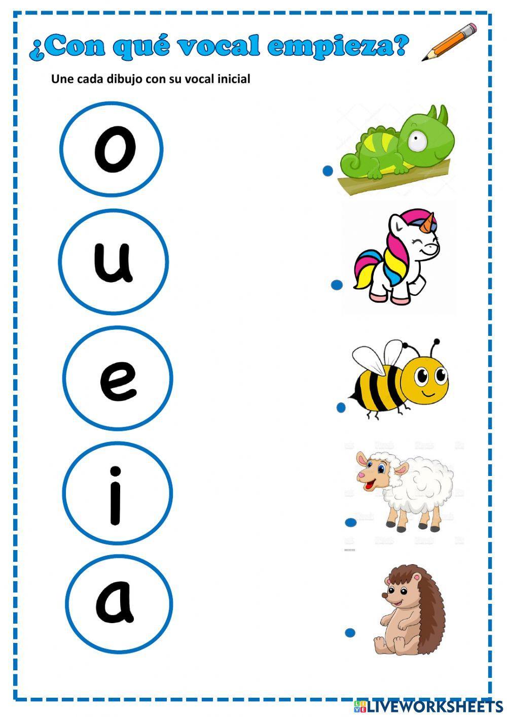 Ficha 1 de las vocales