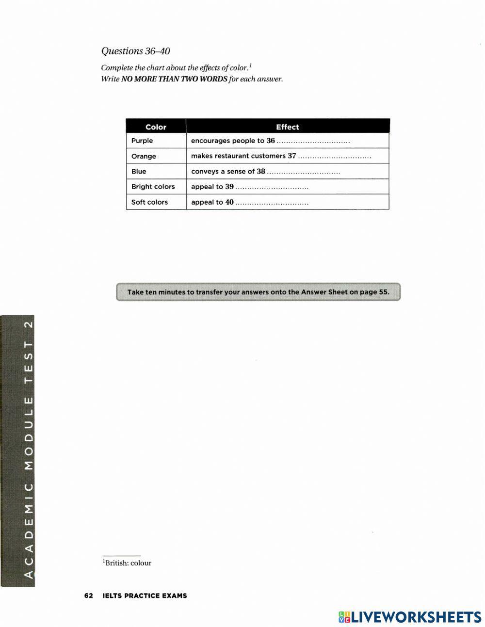 Ielts listening test 2