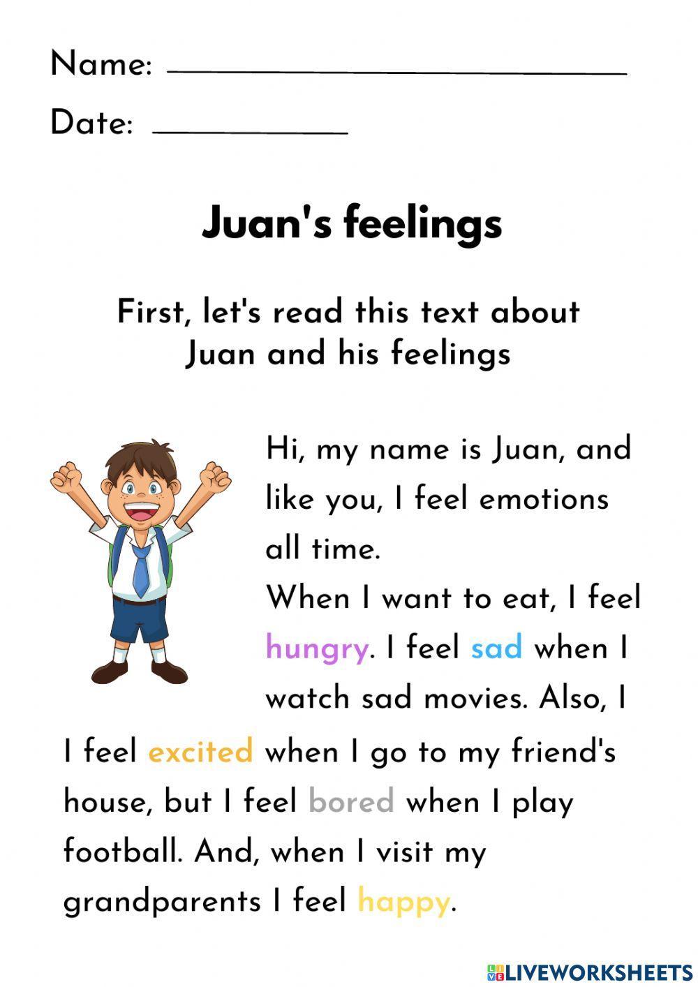 Reading Exercise (Feelings)