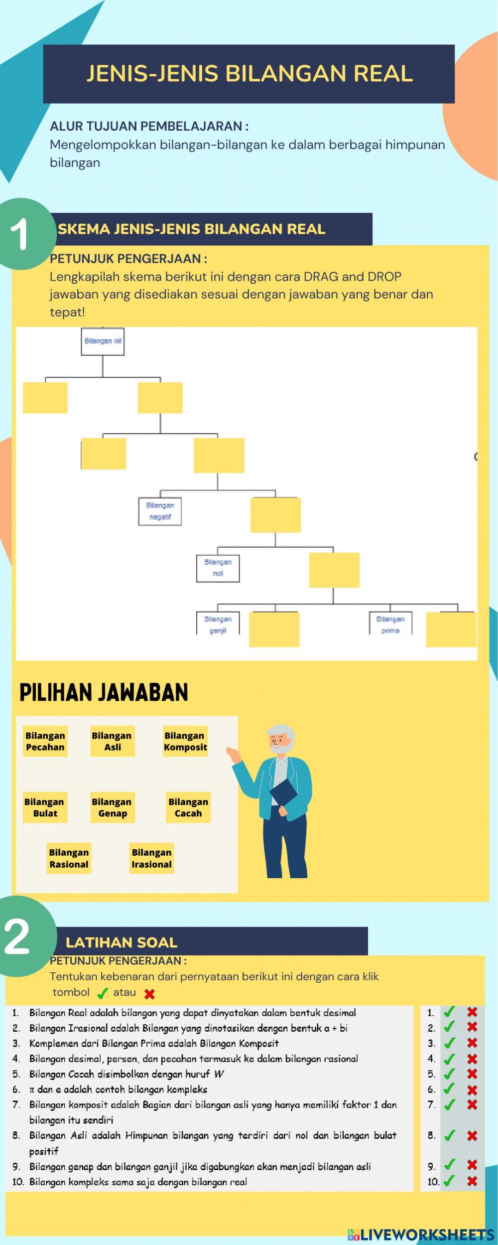 Jenis-jenis bilangan real