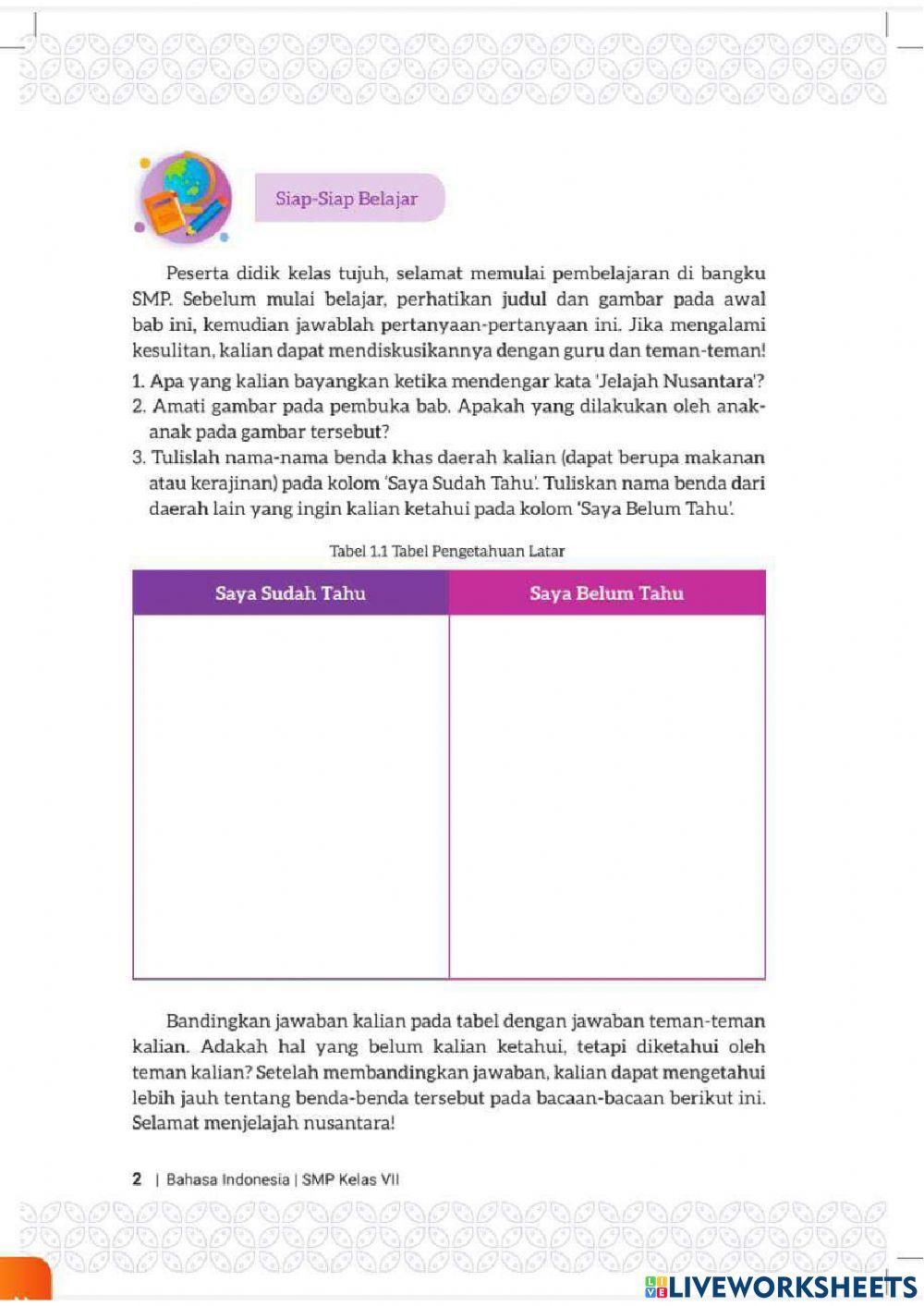 Memahami isi teks deskripsi