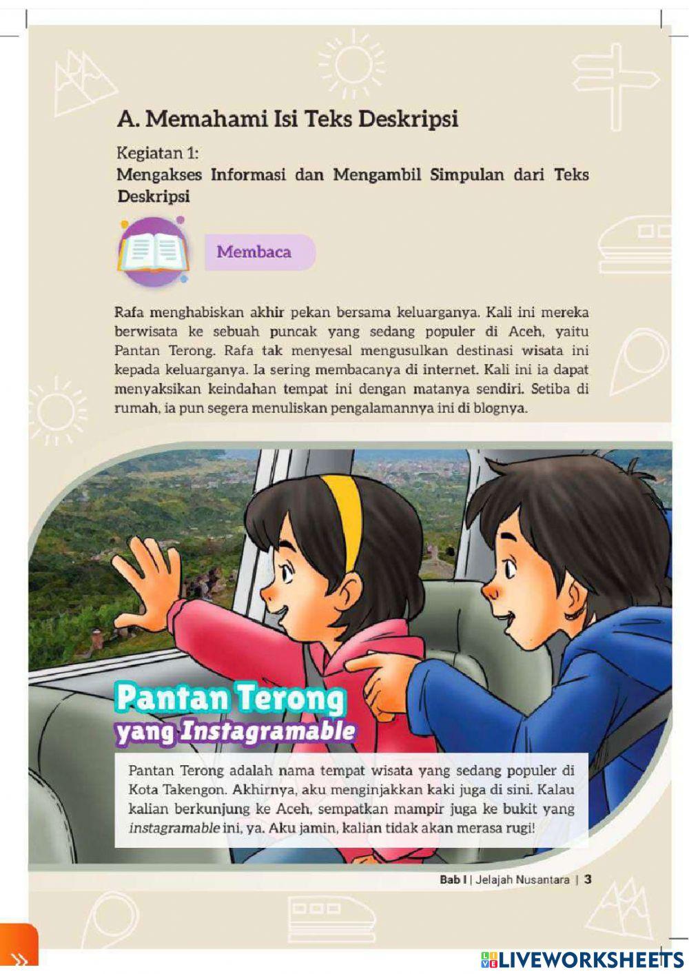 Memahami isi teks deskripsi