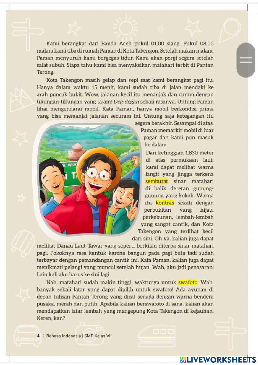 Memahami isi teks deskripsi