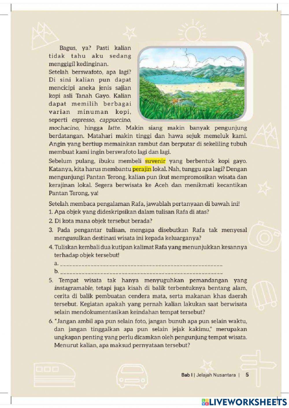 Memahami isi teks deskripsi