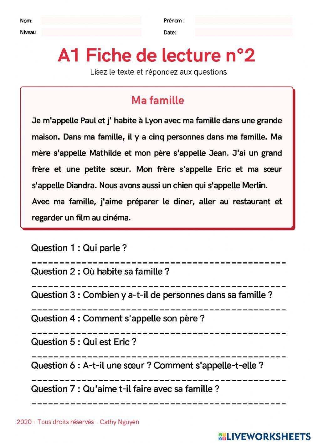 Compréhension écrit