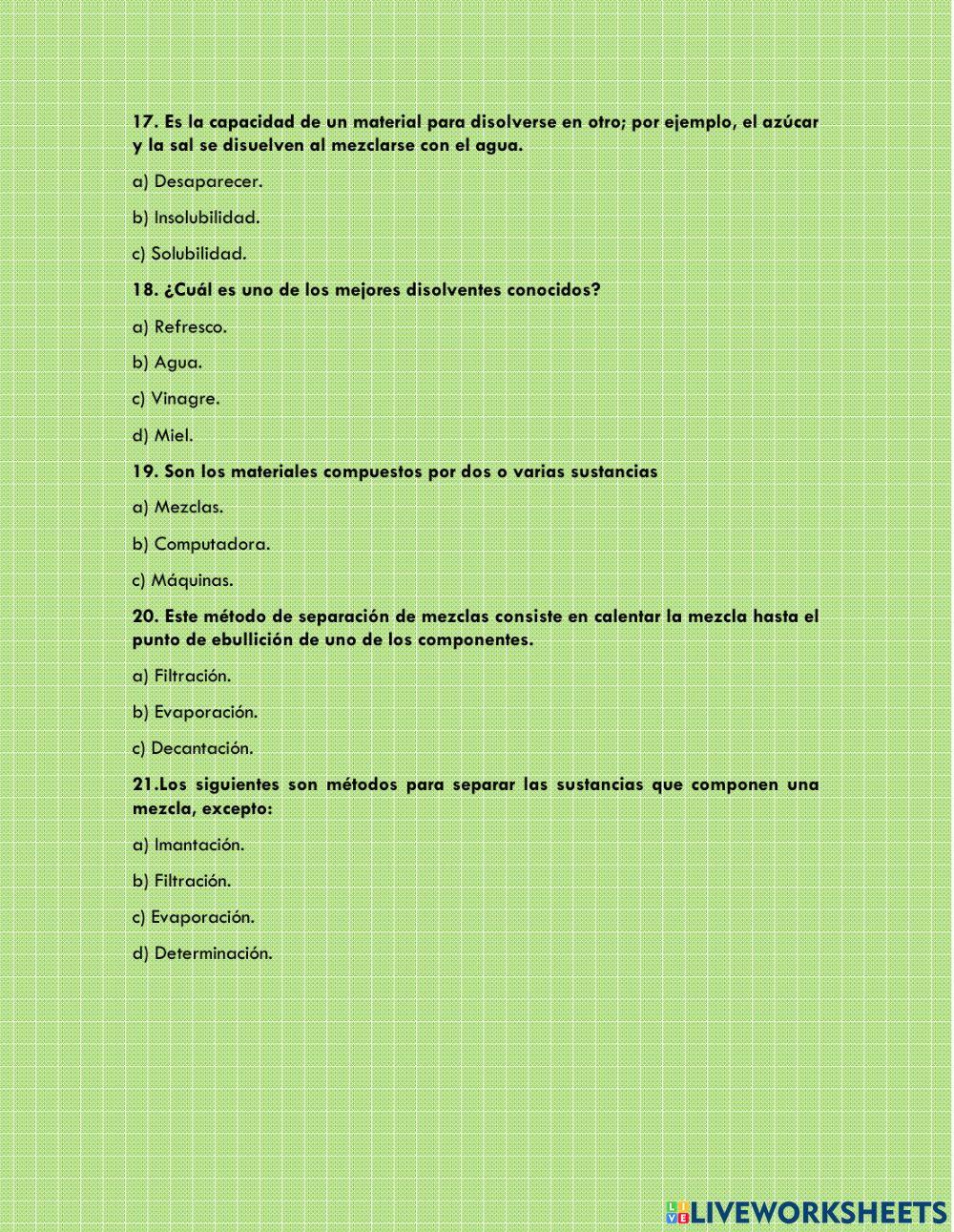 Evaluación Ciencias Naturales