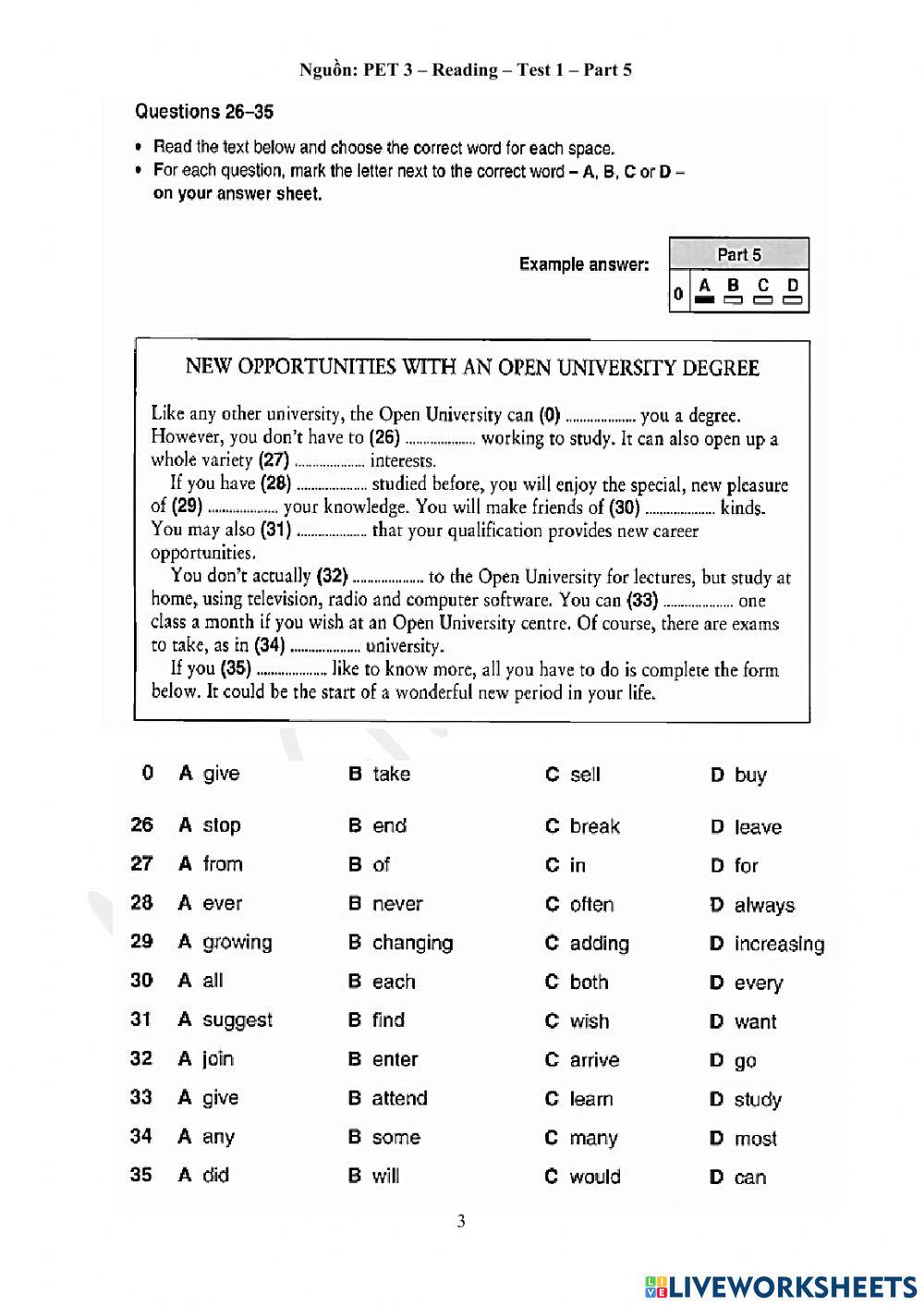 Foreign Teacher-GOLDA2+-Cambridge practice-VOCAB