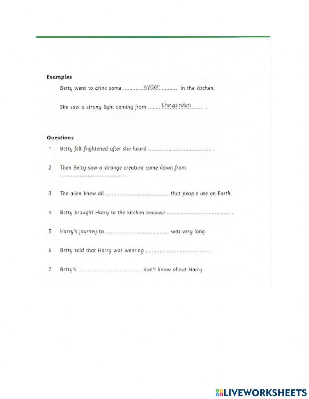 Flyers Skill Builder R&W part 1-5 Unit 4