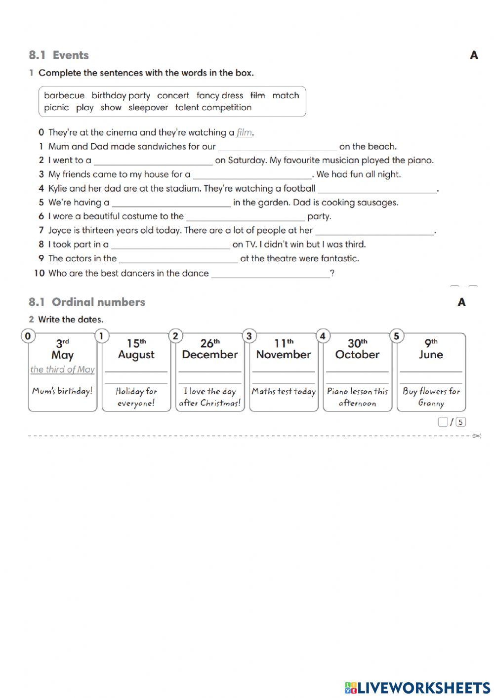 Gg2 Test unit 8 vocabulary