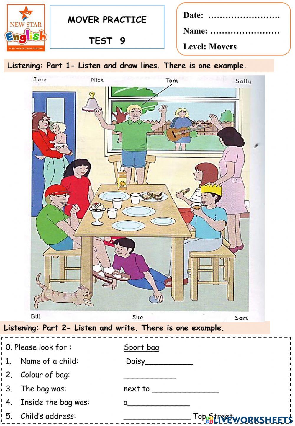 Test for Mover No. 9