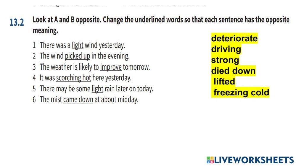 Collocations in Use -13 (weather)