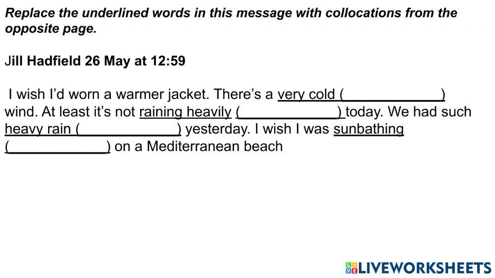 Collocations in Use -13 (weather)