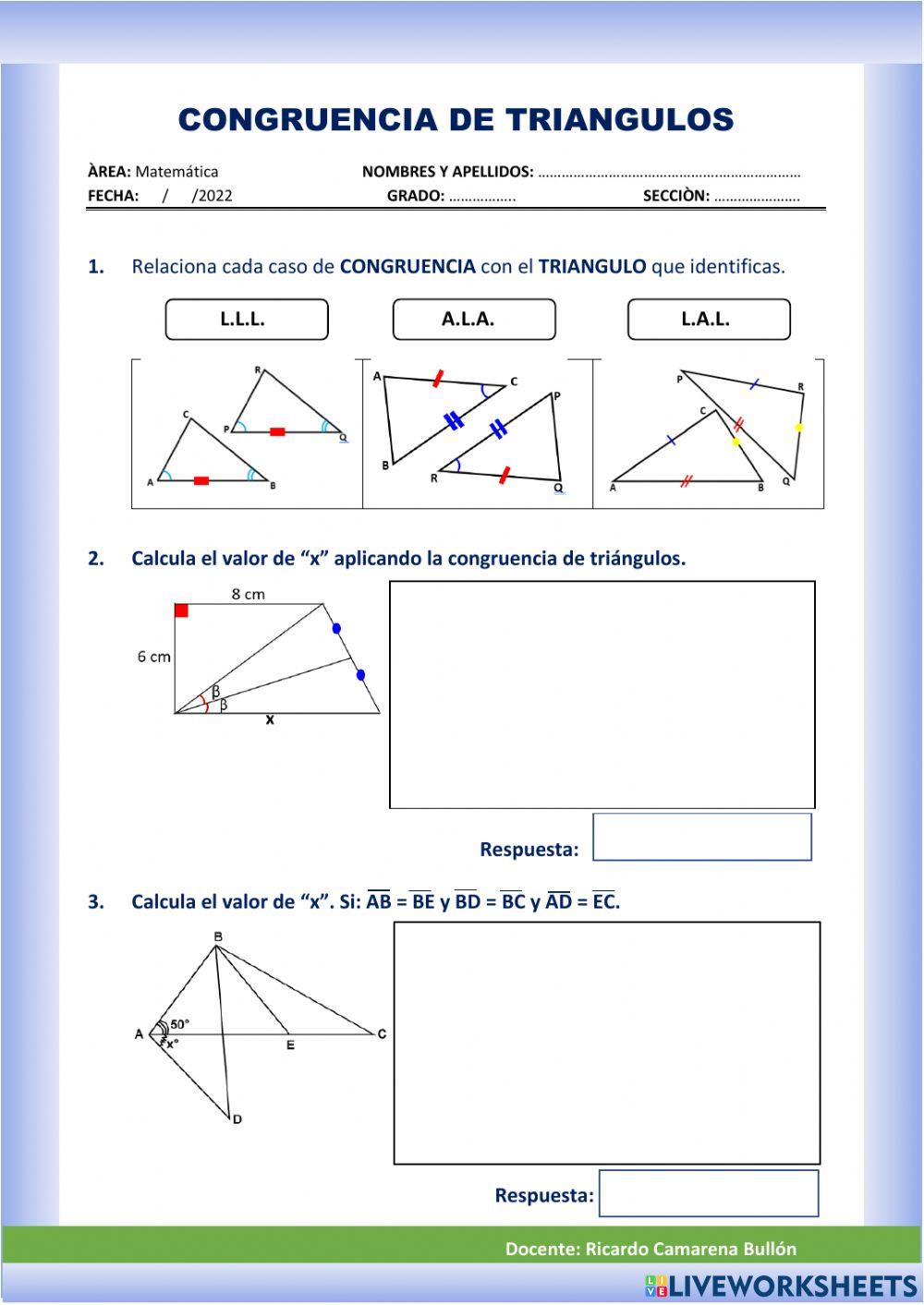 Congruencia de triangulos