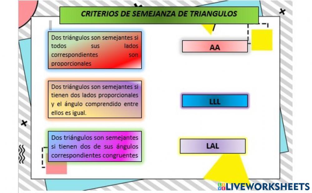 Criterios de semejanza de triángulos