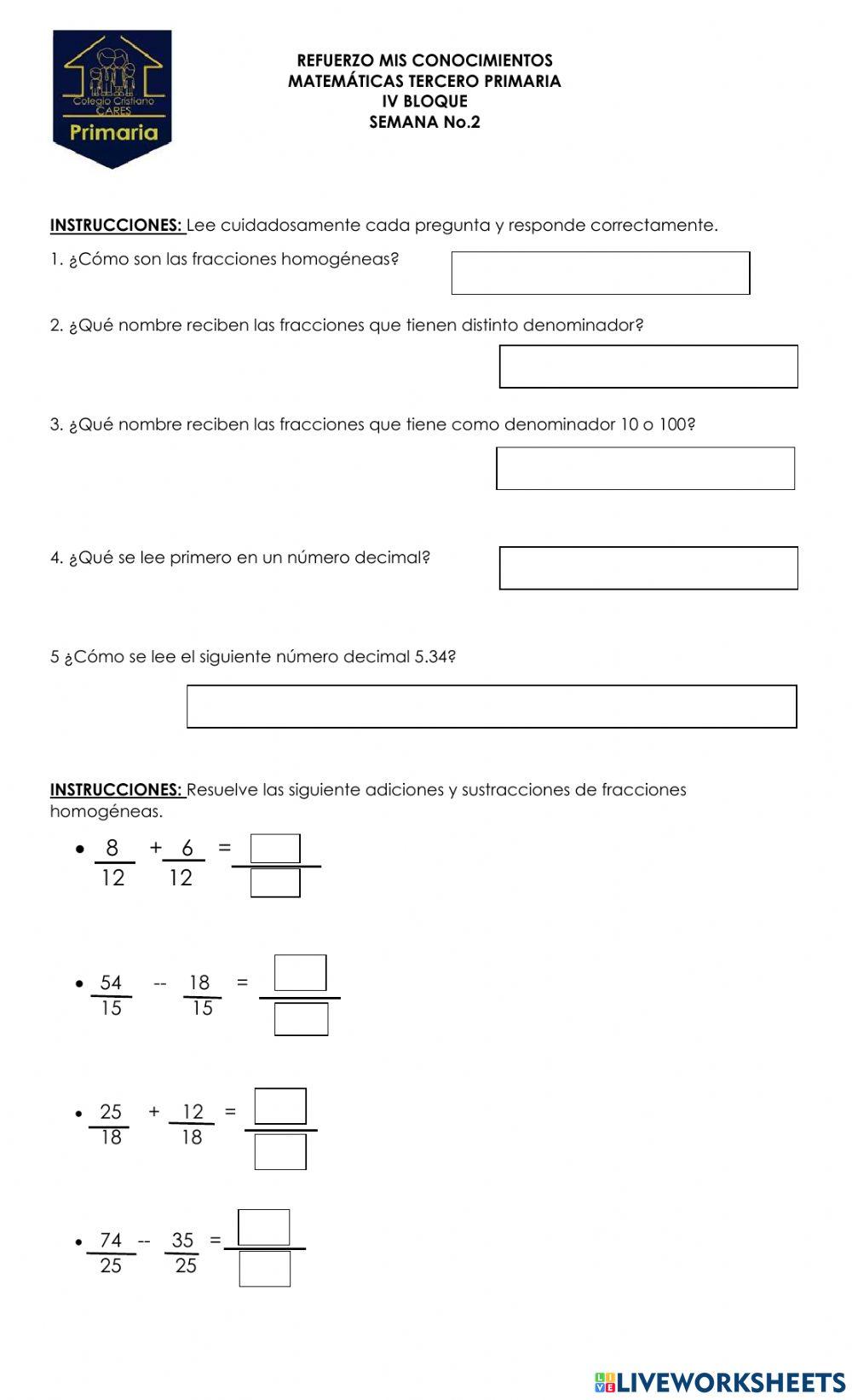Refuerzo Matemático 2 Módulo IV