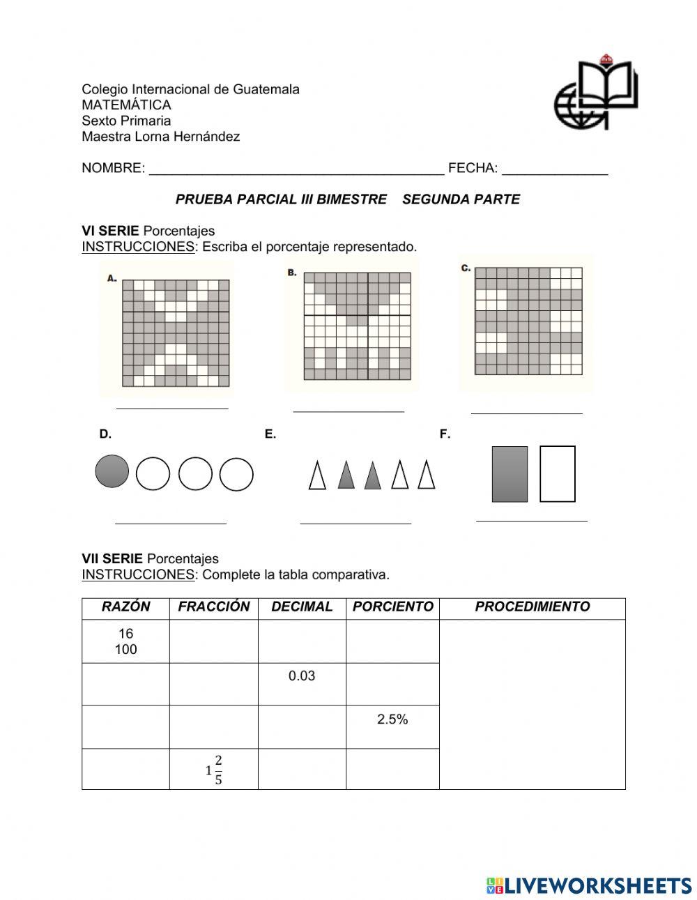 Parcial III Bimestre 6 dos