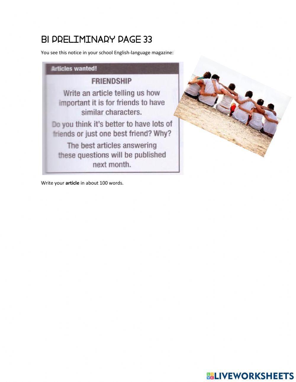 Write an article Write an article