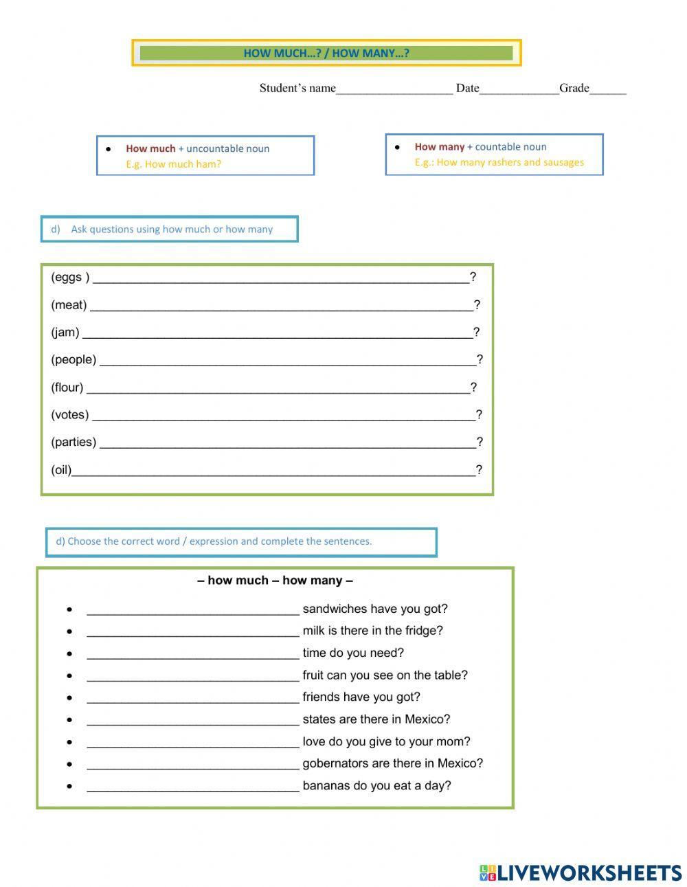 Countable and uncountable