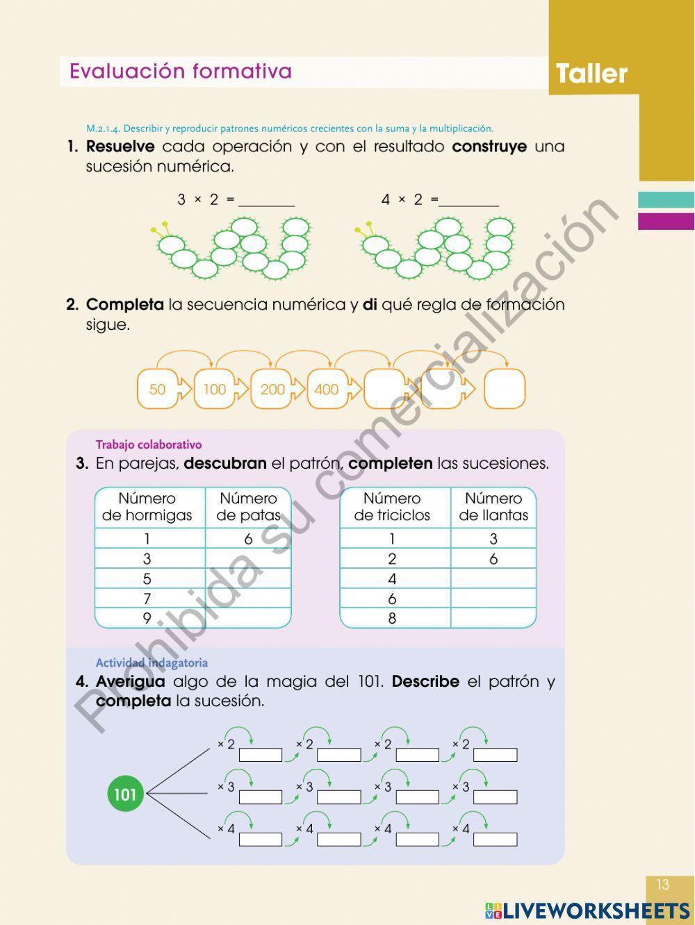 Sucesiones numéricas