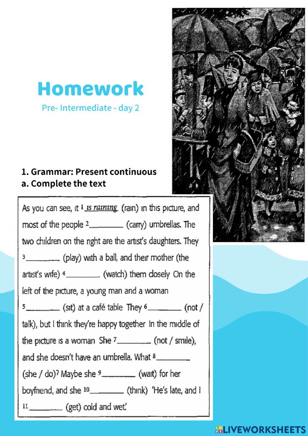 Pre-intermediate Day 4